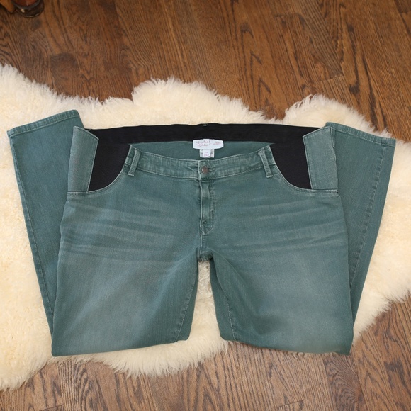 Isabel Maternity by Ingrid & Isabel Denim - Isabel Green Skinny Maternity Jeans 18